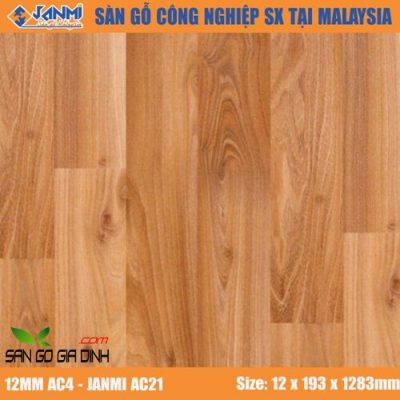 Sàn gỗ Janmi AC21 12mm bản to
