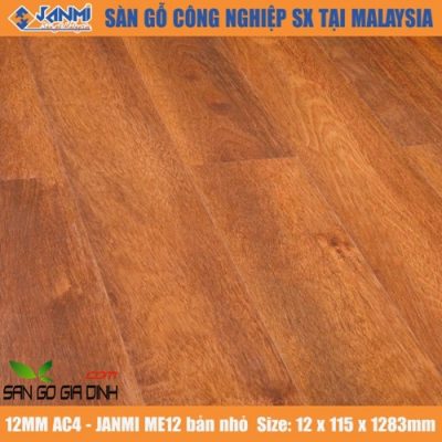 Sàn gỗ Janmi ME12 12mm bản nhỏ