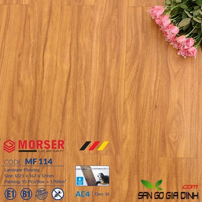 Sàn gỗ Morser cốt trắng 12mm MF114