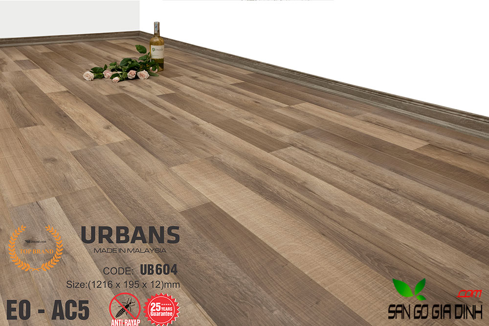 Sàn gỗ UrbansFloor 12mm UB604-1