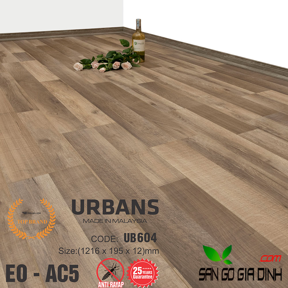 Sàn gỗ UrbansFloor 12mm UB604 | Sàn Gỗ Gia Đình