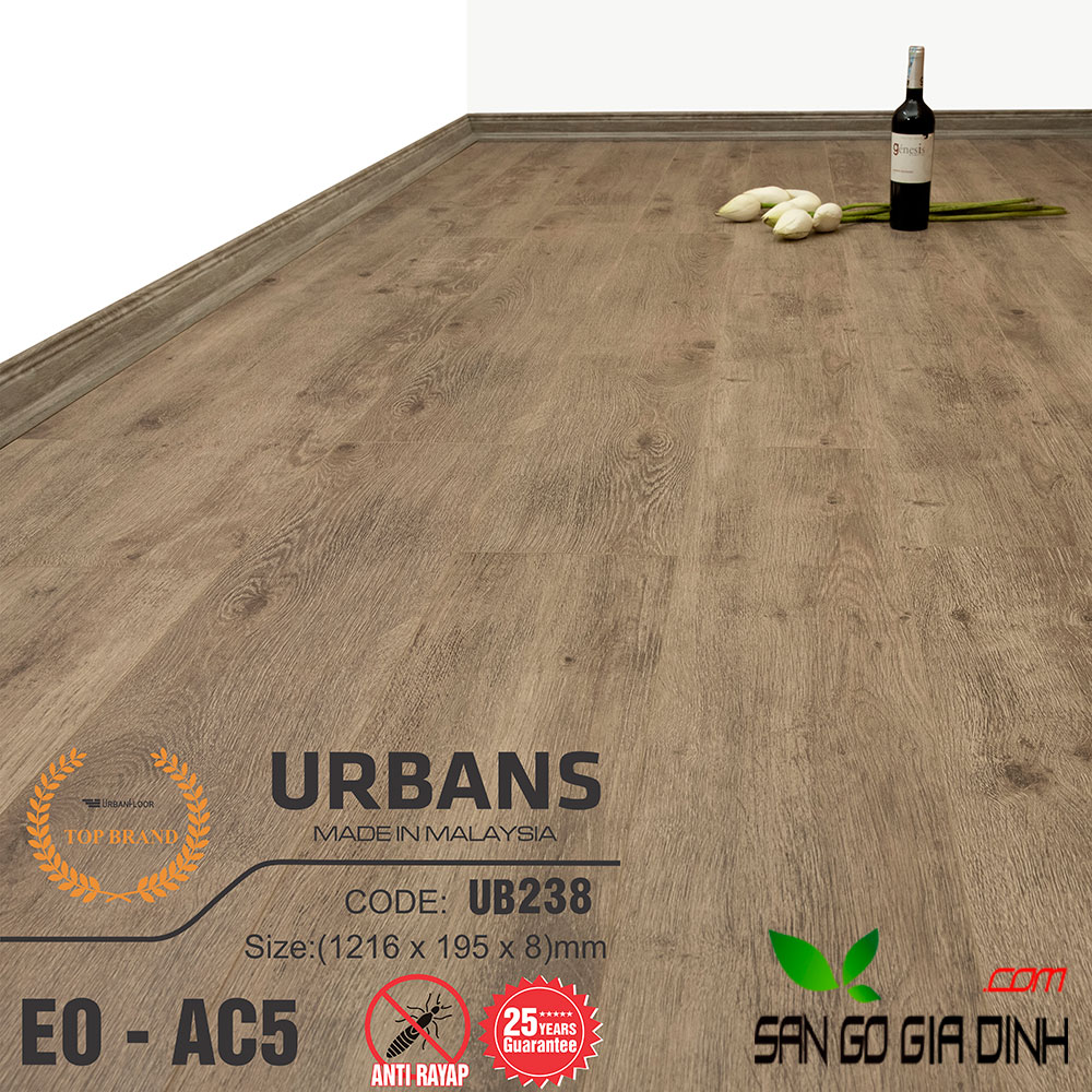 Sàn gỗ UrbansFloor 8mm UB238-1