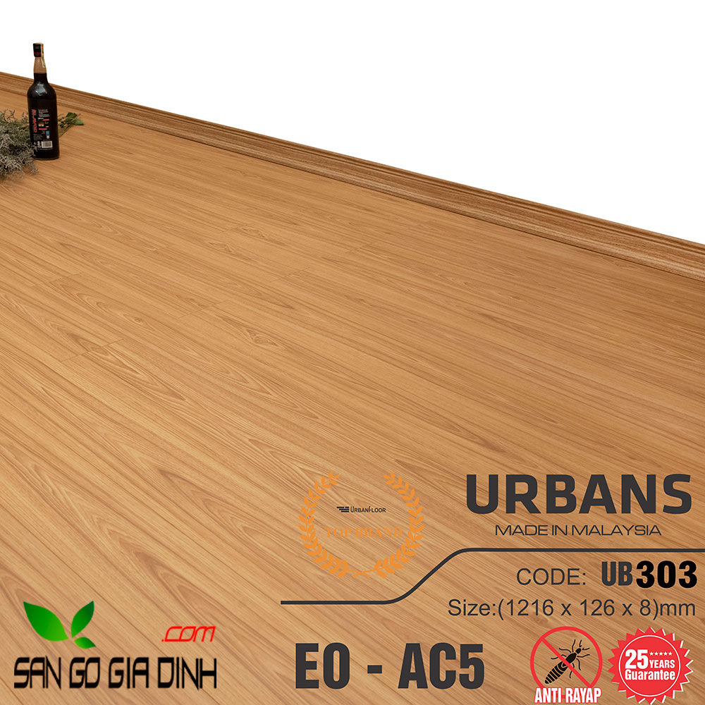 Sàn gỗ UrbansFloor 8mm UB303