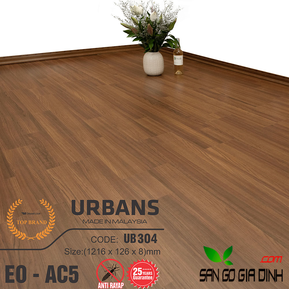 Sàn gỗ UrbansFloor 8mm UB304