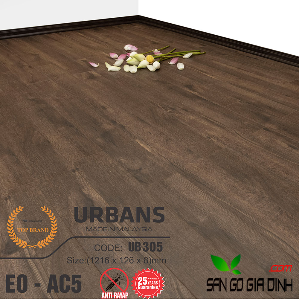 Sàn gỗ UrbansFloor 8mm UB305