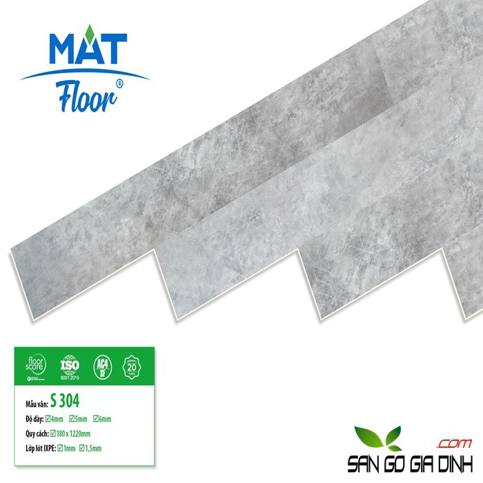 Sàn nhựa giả đá Mat Floor S304 - ảnh 1