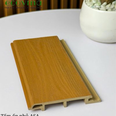 Tấm ốp trần, ốp tường gỗ composite 2 lớp phủ ASA Ecovina EW118T16 màu Teak
