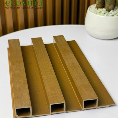 Tấm ốp trần, ốp tường gỗ composite 2 lớp phủ ASA Ecovina EW202T28 màu Coffee