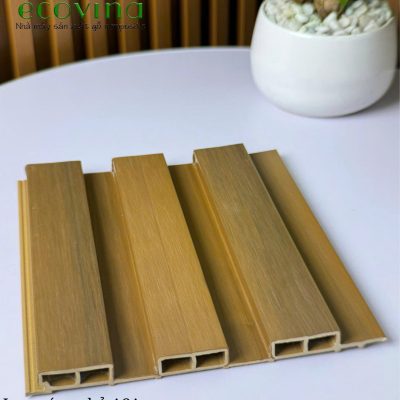 Tấm ốp trần, ốp tường gỗ composite 2 lớp phủ ASA Ecovina EW204T16 màu Coffee