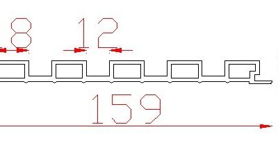 Mặt cắt gỗ composite phủ film PVC Ecovina EW159T12F