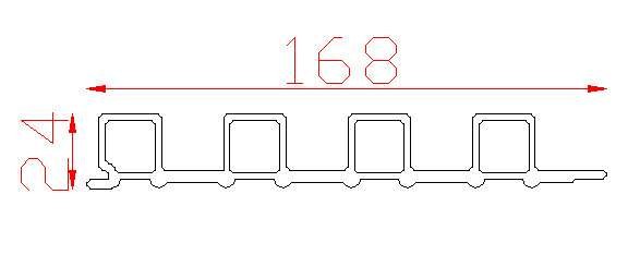Mặt cắt gỗ composite phủ film PVC Ecovina EW168T24F