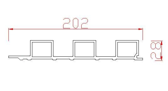 Mặt cắt gỗ composite phủ film PVC Ecovina EW202T28F