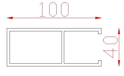 Mặt cắt sản phẩm EW100T40 Ecovina