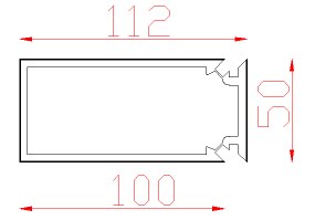 Mặt cắt sản phẩm EW100T50 Ecovina