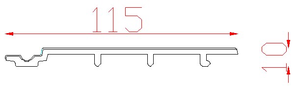 Mặt cắt sản phẩm EW115T10 Ecovina
