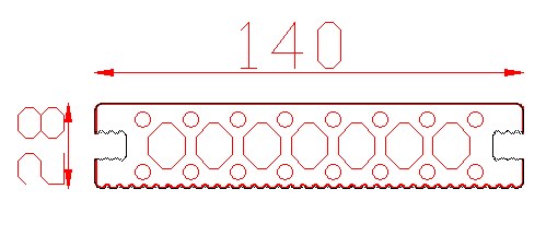 Mặt cắt sản phẩm EW140T28 Ecovina