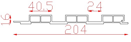 Mặt cắt sản phẩm EW204T16 Ecovina