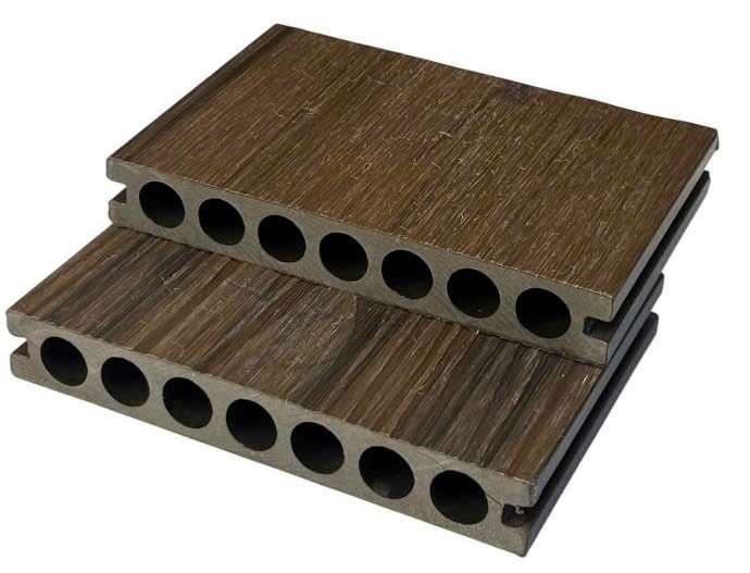 Sàn ngoài trời PE 2 lớp lỗ tròn vân 3D (dòng cao cấp) EW148T22 Ecovina