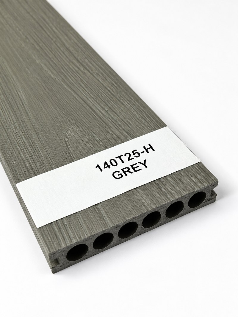 Sàn gỗ nhựa composite PE Ecovina 140T25-H màu Xám nhạt (GREY)
