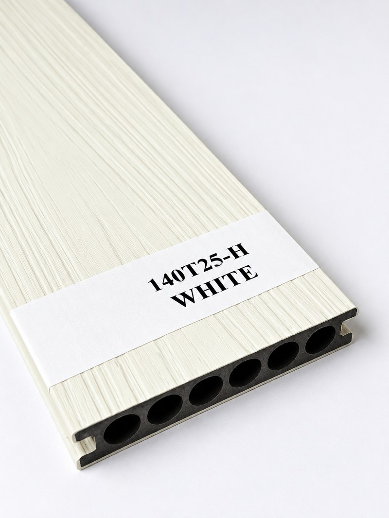 Sàn gỗ nhựa composite PE Ecovina 140T25-H màu Trắng (WHITE)