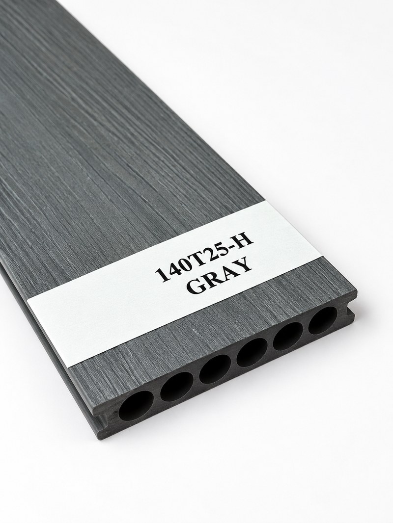 Sàn gỗ nhựa composite PE Ecovina 140T25-H màu Xám đậm (GREY)