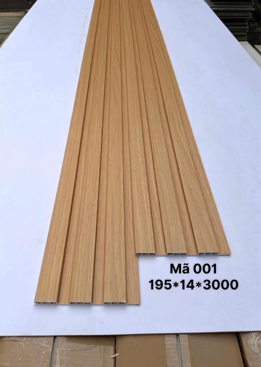 Lam sóng PVC 3 sóng thấp mã 001, quy cách 14 × 195 × 3000mm