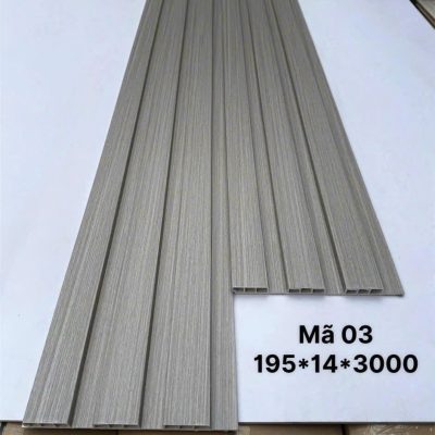Lam sóng PVC 3 sóng thấp mã 03, quy cách 14 × 195 × 3000mm