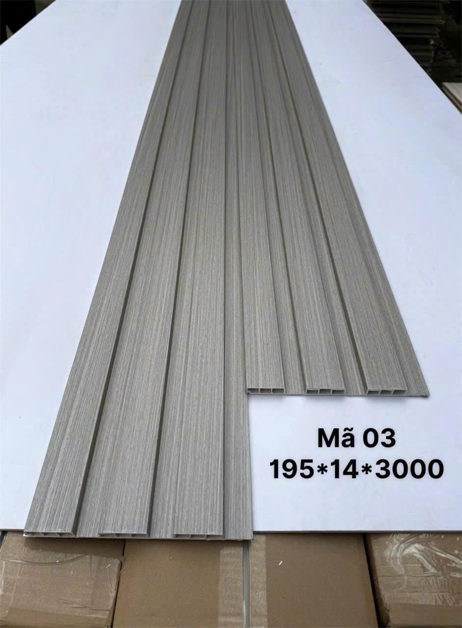 Lam sóng PVC 3 sóng thấp mã 03, quy cách 14 × 195 × 3000mm