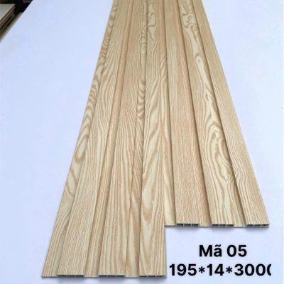 Lam sóng PVC 3 sóng thấp mã 05, quy cách 14 × 195 × 3000mm