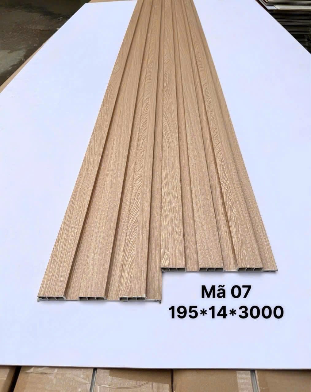 Lam sóng PVC 3 sóng thấp mã 07, quy cách 14 × 195 × 3000mm