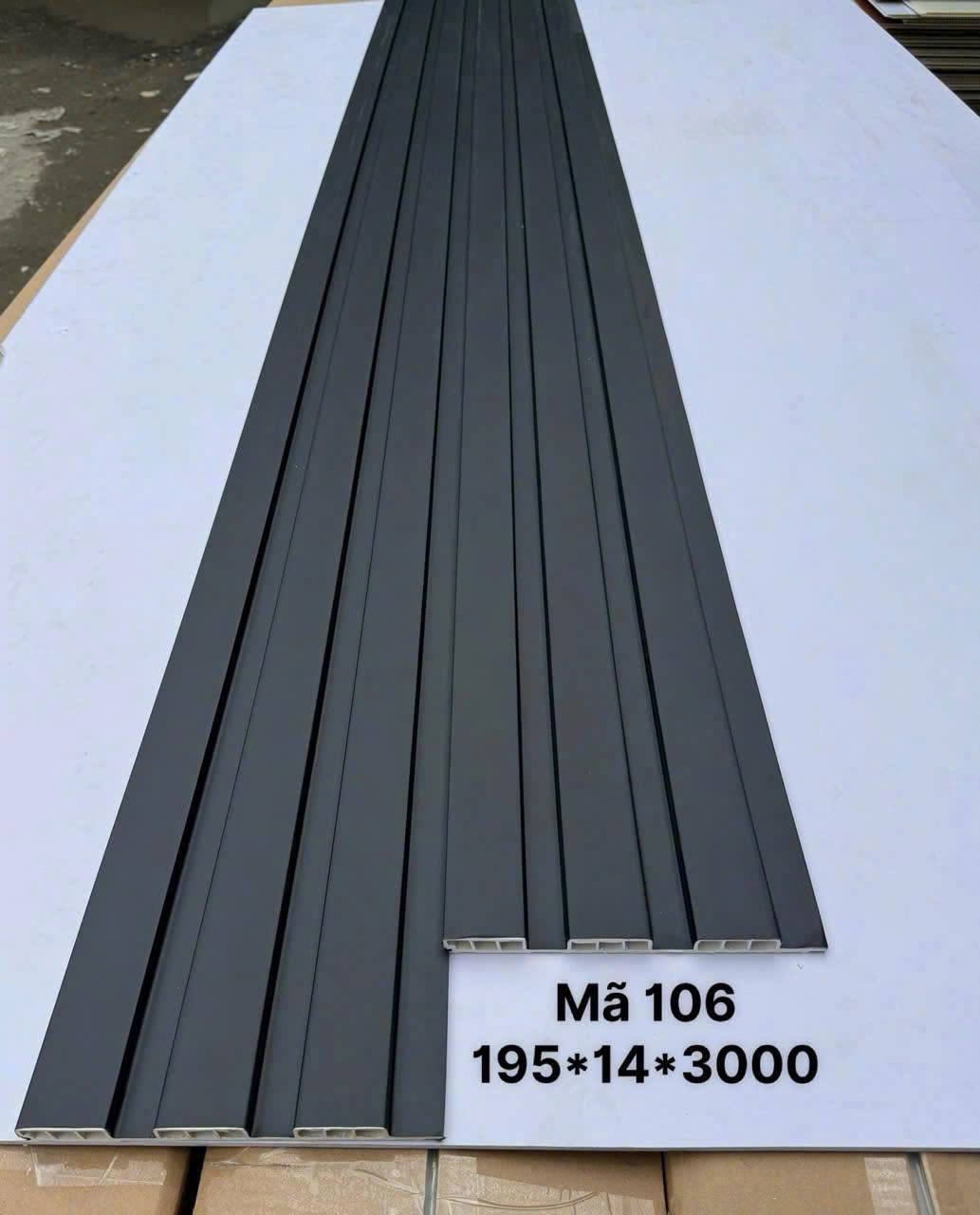 Lam sóng PVC 3 sóng thấp mã 106, quy cách 14 × 195 × 3000mm