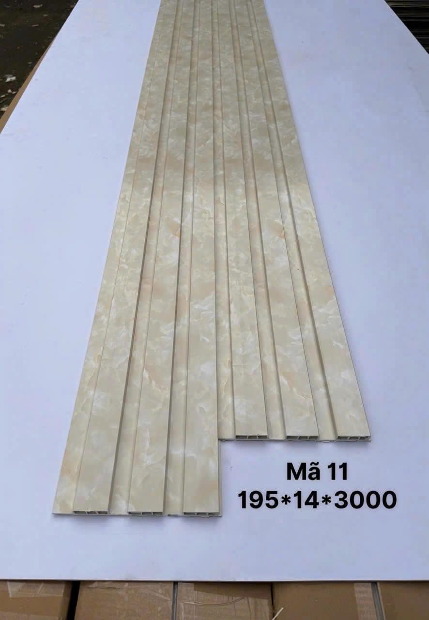 Lam sóng PVC 3 sóng thấp mã 11, quy cách 14 × 195 × 3000mm