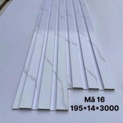 Lam sóng PVC 3 sóng thấp mã 16, quy cách 14 × 195 × 3000mm