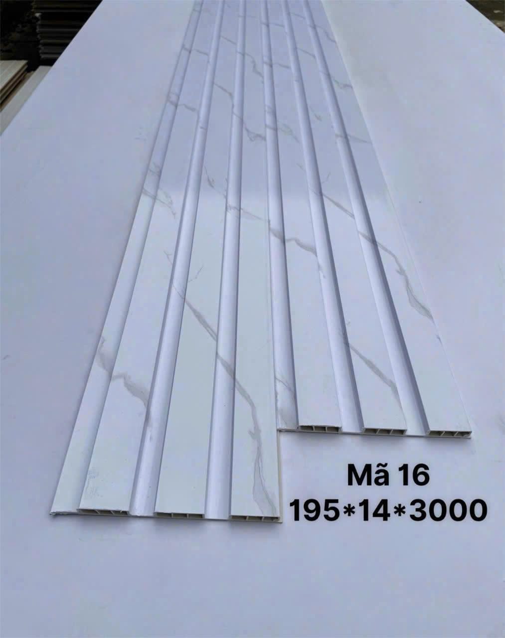 Lam sóng PVC 3 sóng thấp mã 16, quy cách 14 × 195 × 3000mm