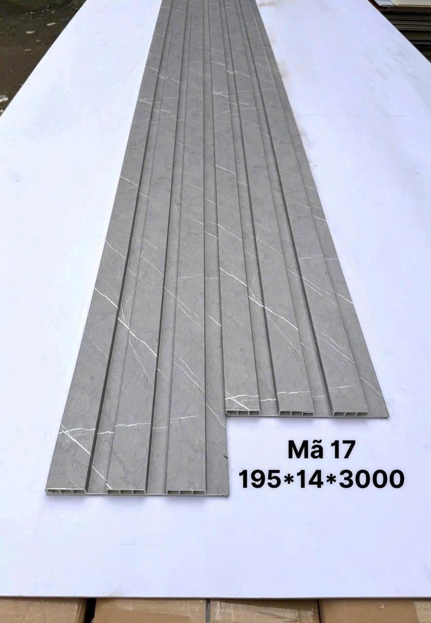 Lam sóng PVC 3 sóng thấp mã 17, quy cách 14 × 195 × 3000mm