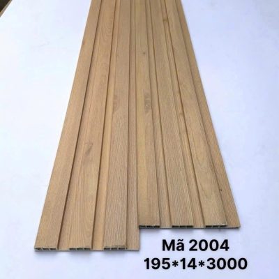Lam sóng PVC 3 sóng thấp mã 2004, quy cách 14 × 195 × 3000mm