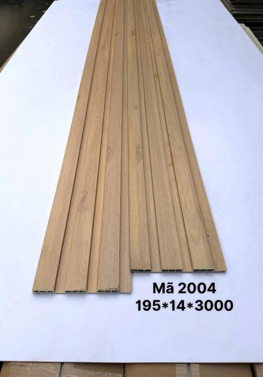 Lam sóng PVC 3 sóng thấp mã 2004, quy cách 14 × 195 × 3000mm