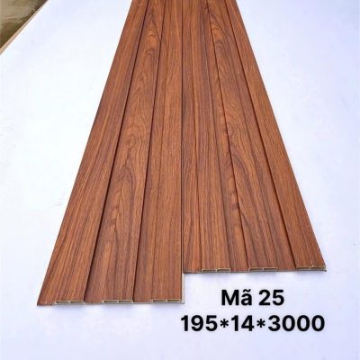 Lam sóng PVC 3 sóng thấp mã 25, quy cách 14 × 195 × 3000mm
