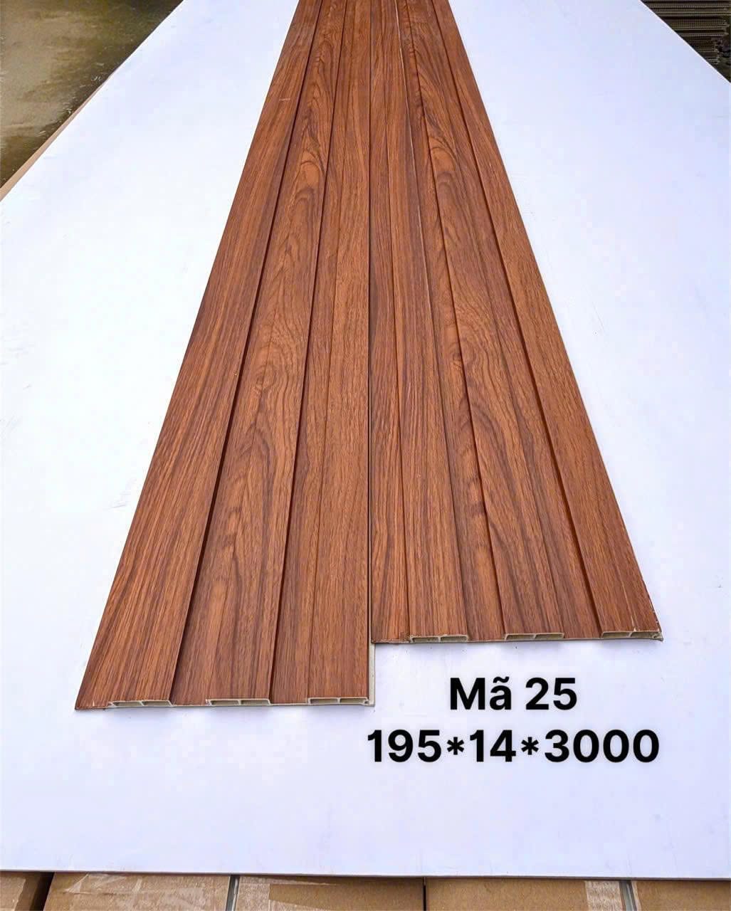 Lam sóng PVC 3 sóng thấp mã 25, quy cách 14 × 195 × 3000mm