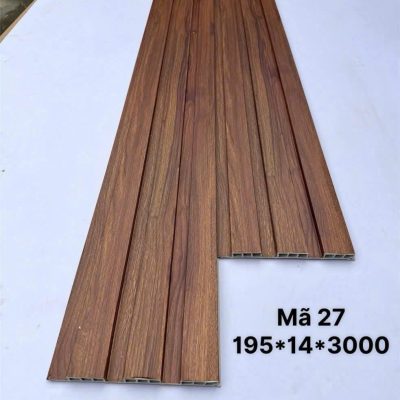 Lam sóng PVC 3 sóng thấp mã 27, quy cách 14 × 195 × 3000mm