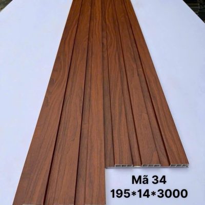 Lam sóng PVC 3 sóng thấp mã 34, quy cách 14 × 195 × 3000mm