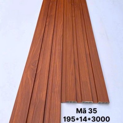 Lam sóng PVC 3 sóng thấp mã 35, quy cách 14 × 195 × 3000mm