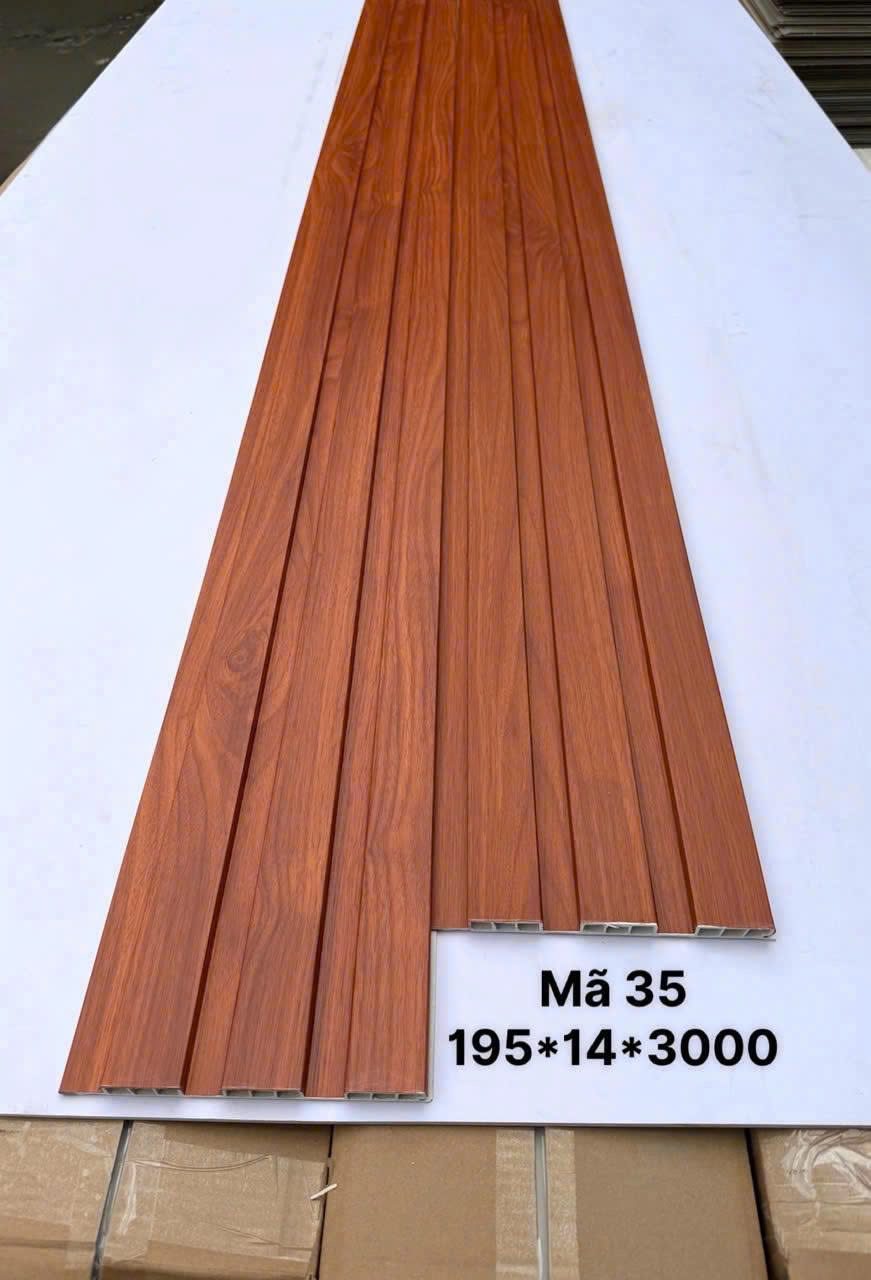 Lam sóng PVC 3 sóng thấp mã 35, quy cách 14 × 195 × 3000mm