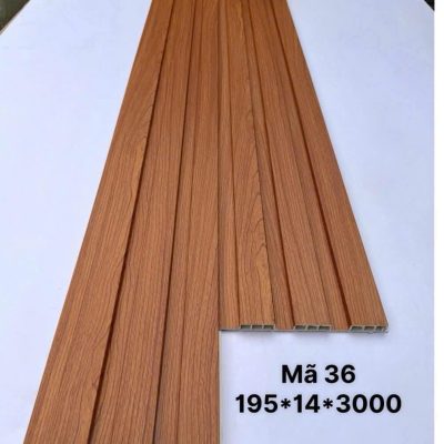Lam sóng PVC 3 sóng thấp mã 36, quy cách 14 × 195 × 3000mm