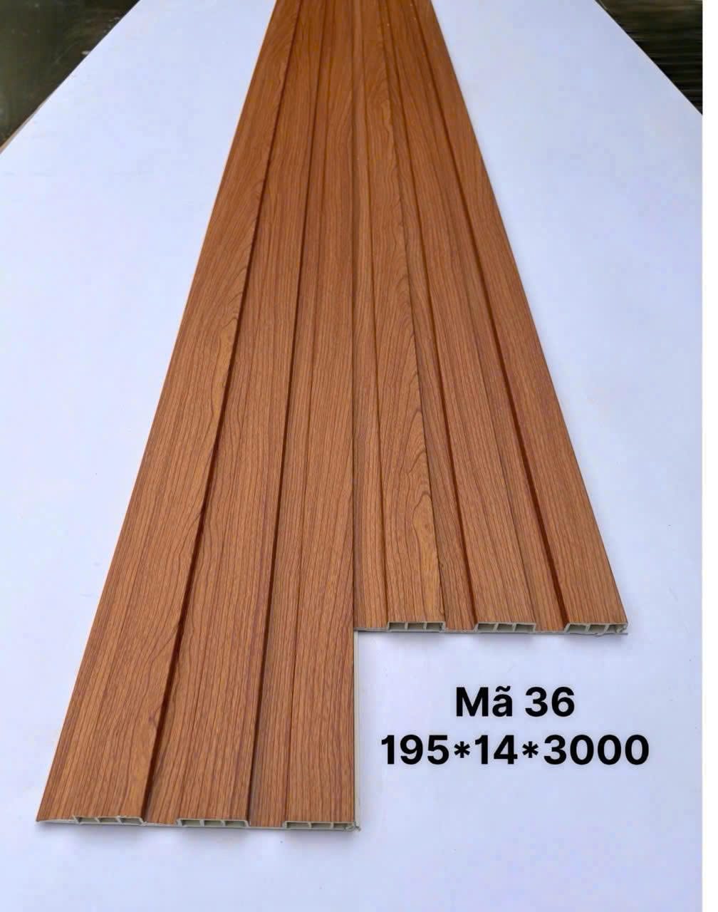 Lam sóng PVC 3 sóng thấp mã 36, quy cách 14 × 195 × 3000mm