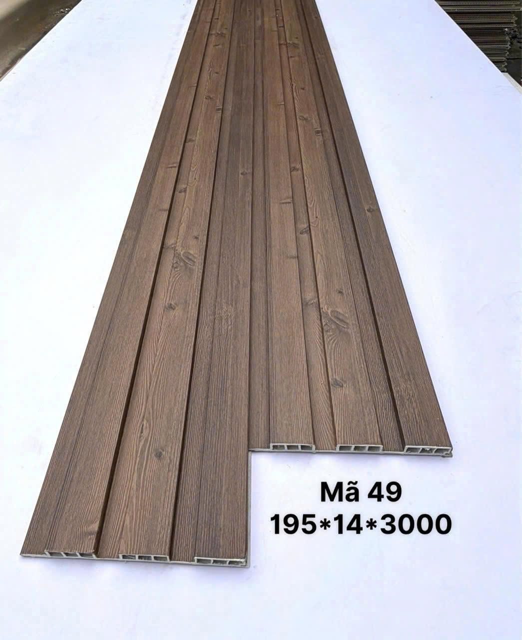 Lam sóng PVC 3 sóng thấp mã 49, quy cách 14 × 195 × 3000mm