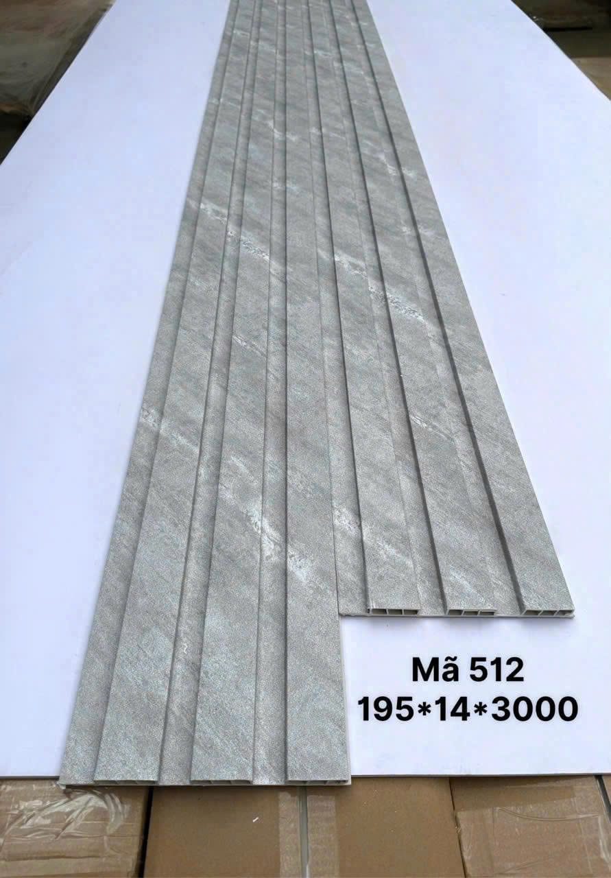 Lam sóng PVC 3 sóng thấp mã 512, quy cách 14 × 195 × 3000mm