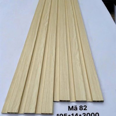 Lam sóng PVC 3 sóng thấp mã 82, quy cách 14 × 195 × 3000mm