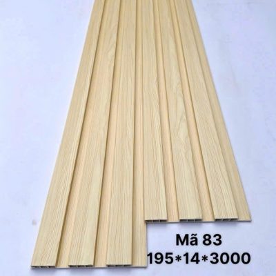 Lam sóng PVC 3 sóng thấp mã 83, quy cách 14 × 195 × 3000mm