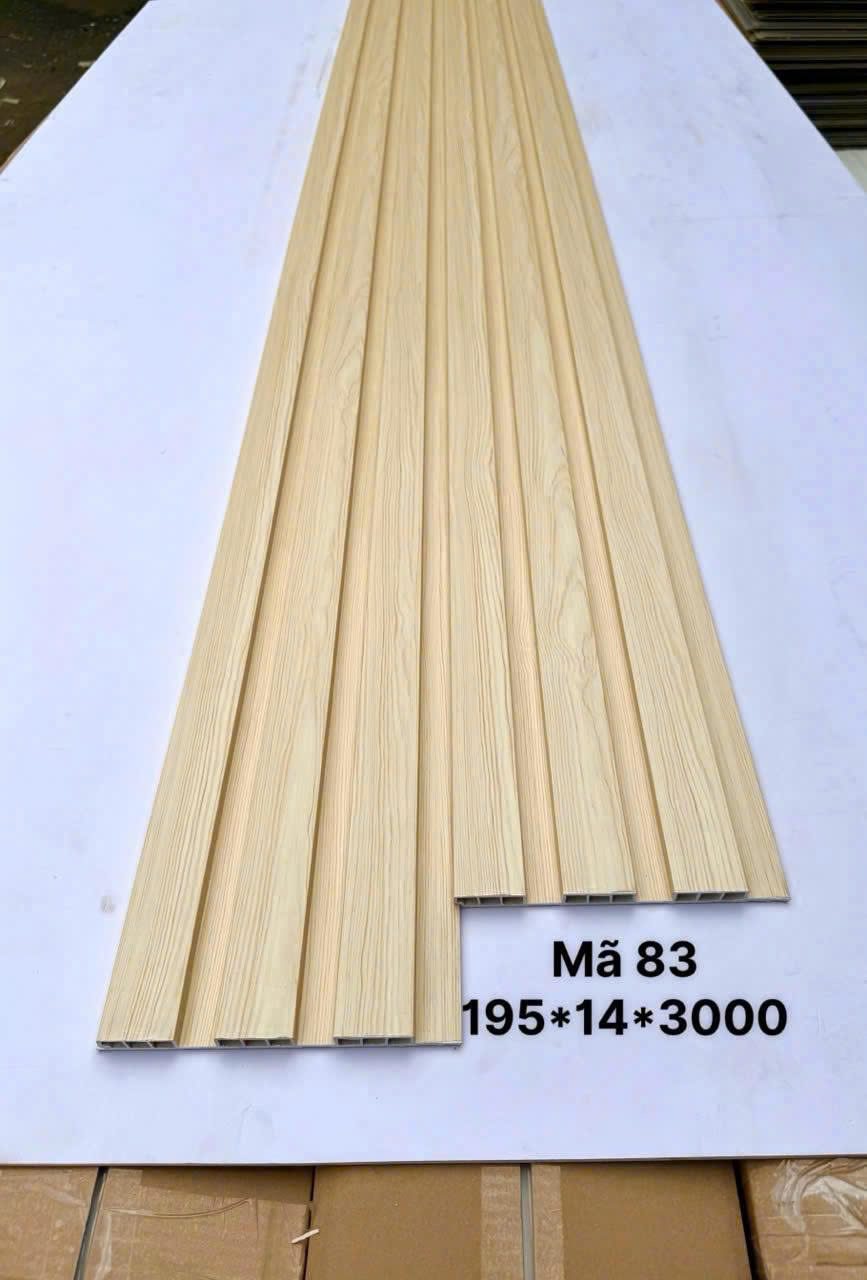Lam sóng PVC 3 sóng thấp mã 83, quy cách 14 × 195 × 3000mm